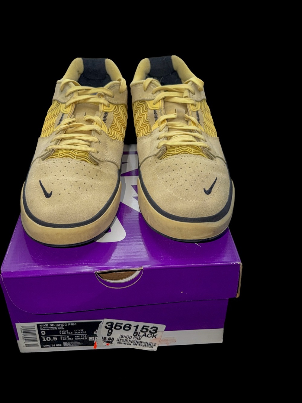 Nike Men’s SB Ishod Wair “Lemon Wash/Coconut Milk” skate shoes size 9 men